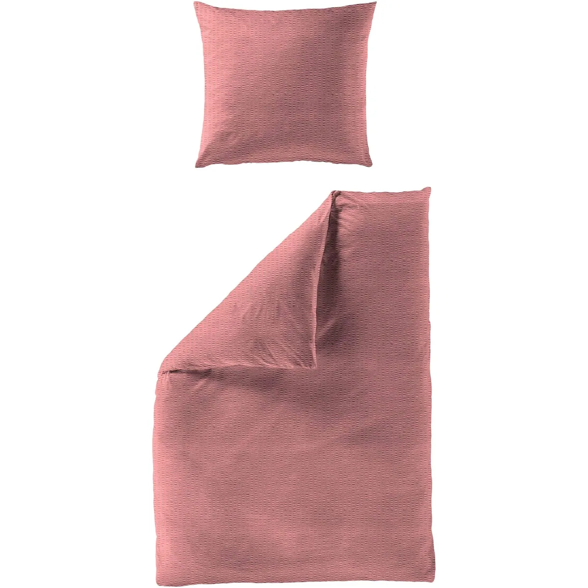 Bierbaum Chic Uni Bettwäsche, 100% Baumwolle, Seersucker-Gewebe, pflegeleicht