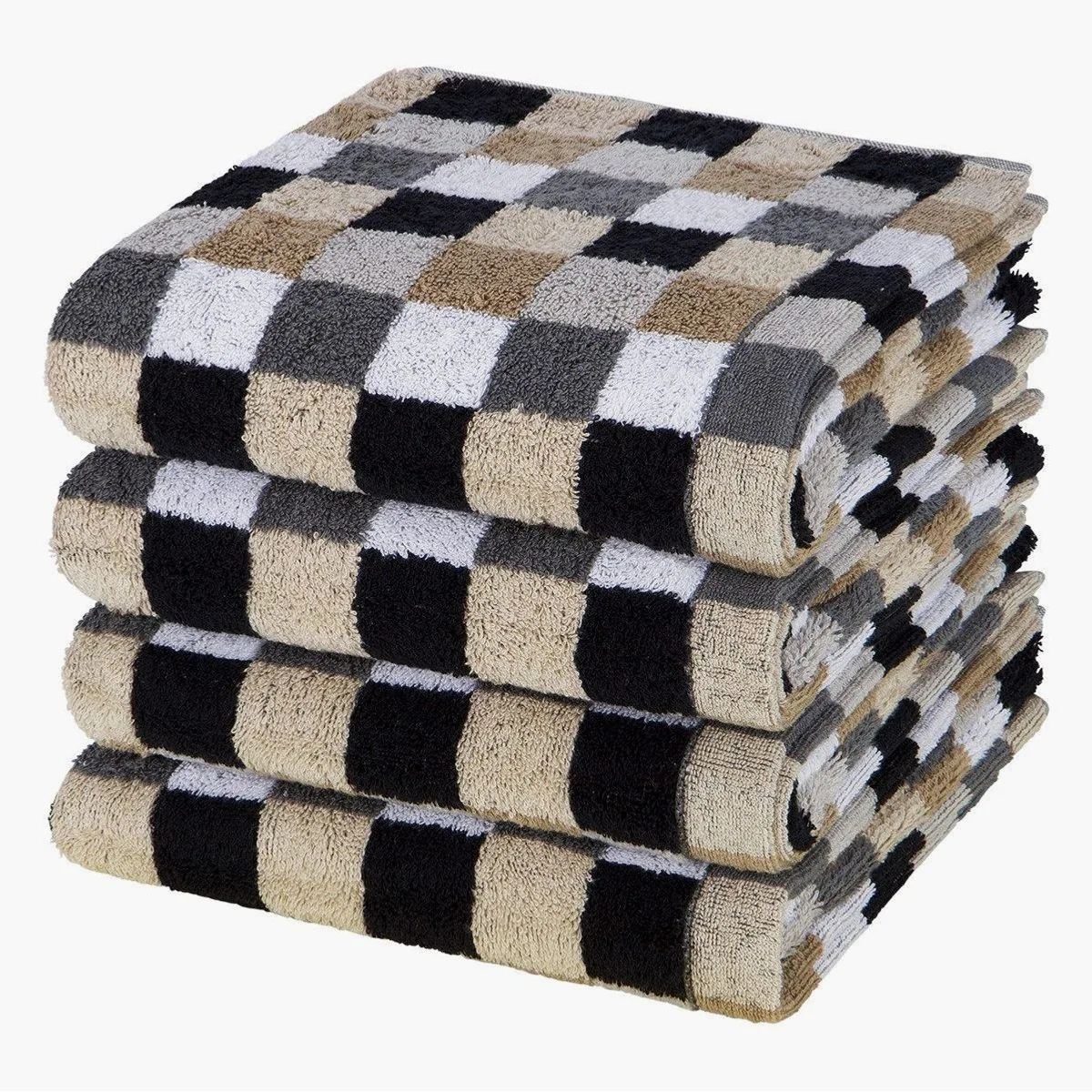 Cawö Handtuch Set Lifestyle, 4 x 50 x 100 cm, Saugstark, Baumwolle, Flächengewicht 512 g/m²