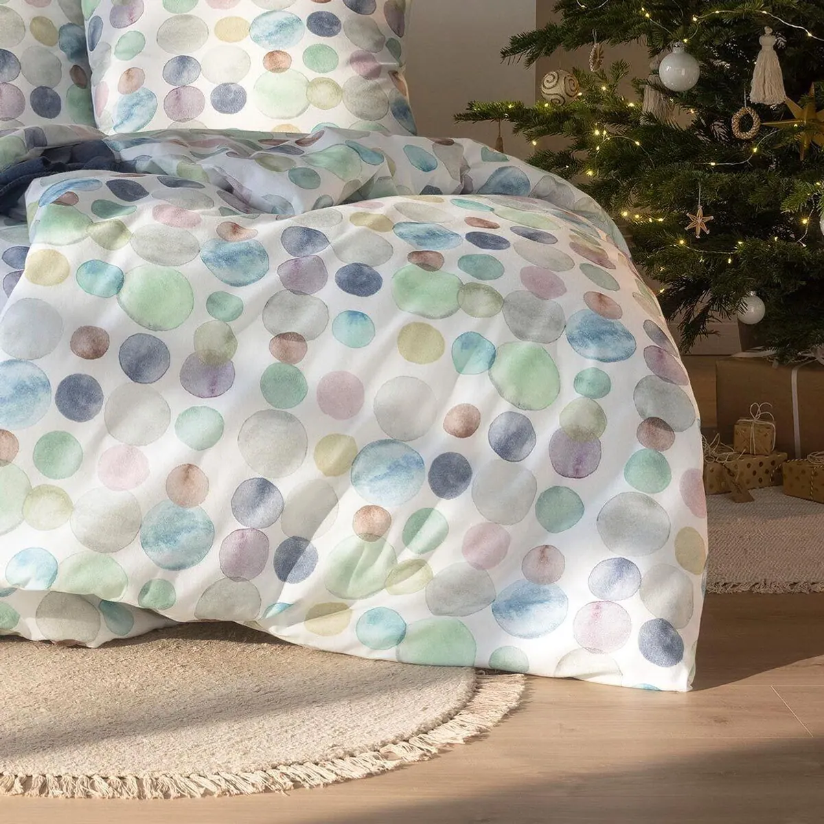 Estella Colour Dots Bettwäsche, Flanell, 2-teilig, hohe Strapazierfähigkeit, pflegeleicht, formstabil 3