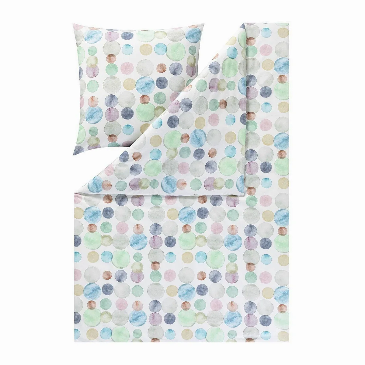 Estella Colour Dots Bettwäsche, Flanell, 2-teilig, hohe Strapazierfähigkeit, pflegeleicht, formstabil 4