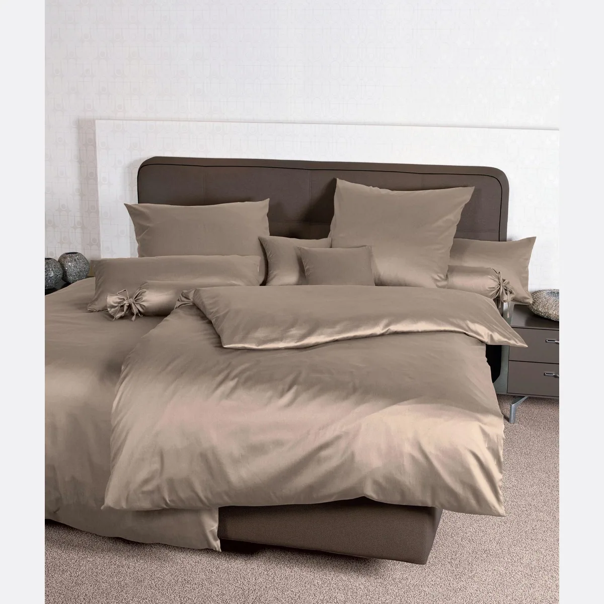 Janine Bettwäsche Colors, Mako-Satin, 2-teilig, hautsympathisch, leicht, merzerisiert