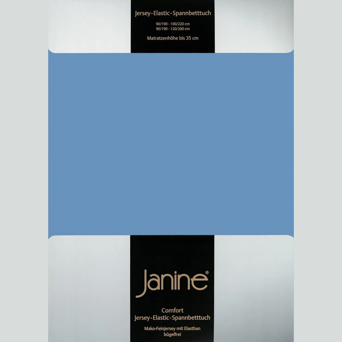 Janine ELASTIC 5002 Spannbettlaken, Jersey-Elasthan, 95% Baumwolle, für Matratzen bis 35 cm 4