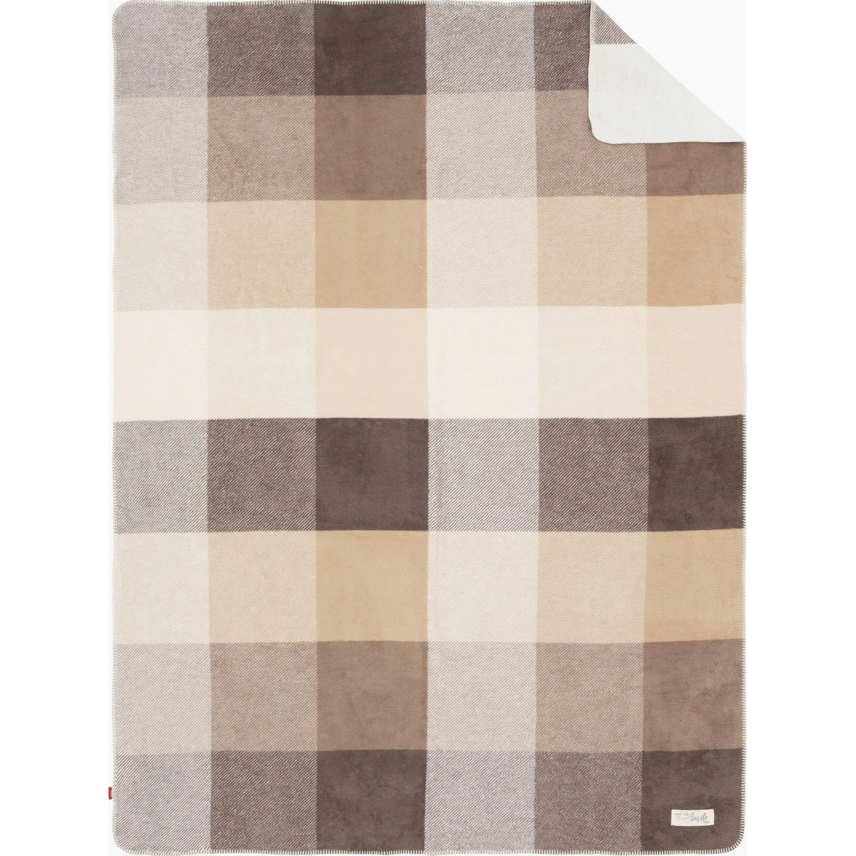 s.Oliver Jacquard Decke, karo-design, pflegeleicht, maschinenwaschbar