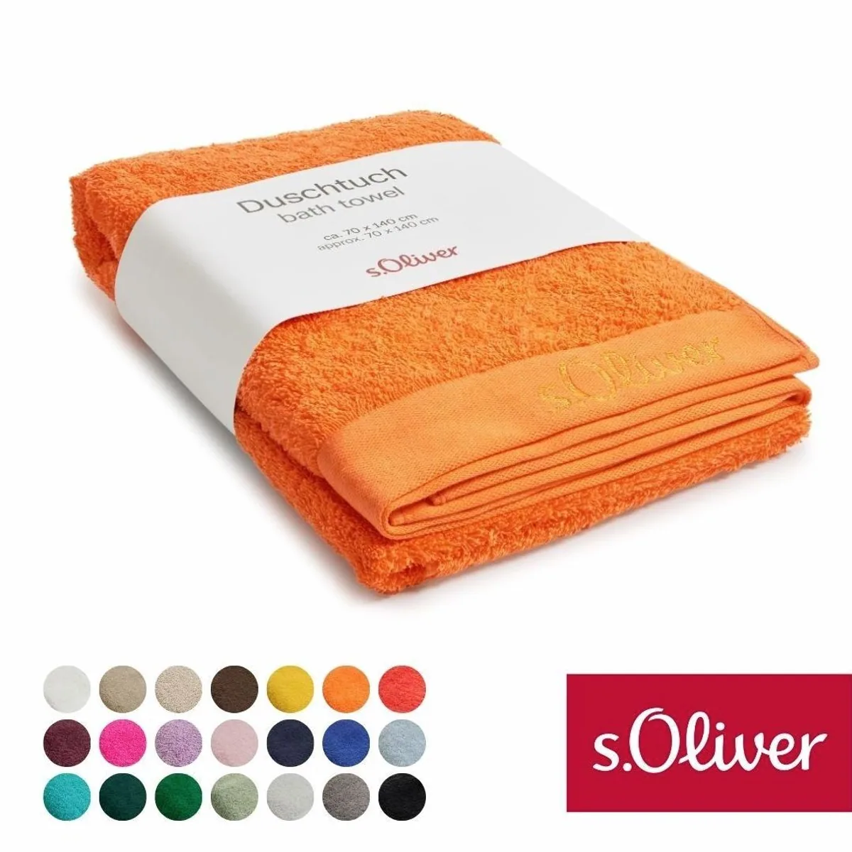 s.Oliver Duschtuch, 600 g/m², 100 % Baumwolle, schnelltrocknend, große Farbauswahl
