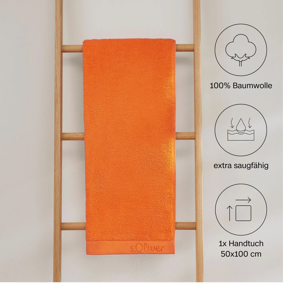 s.Oliver Handtuch, 600 g/m², 100% Baumwolle, hohe Qualität 2
