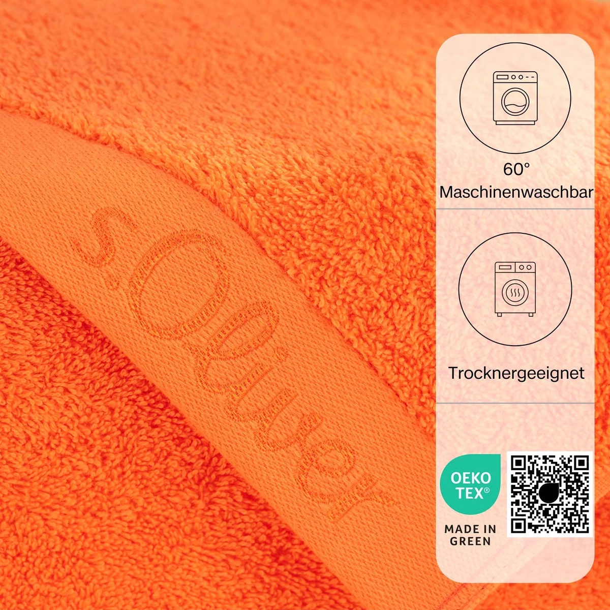 s.Oliver Gästehandtuch, 600 g/m², 100 % Baumwolle, hohe Saugfähigkeit 3