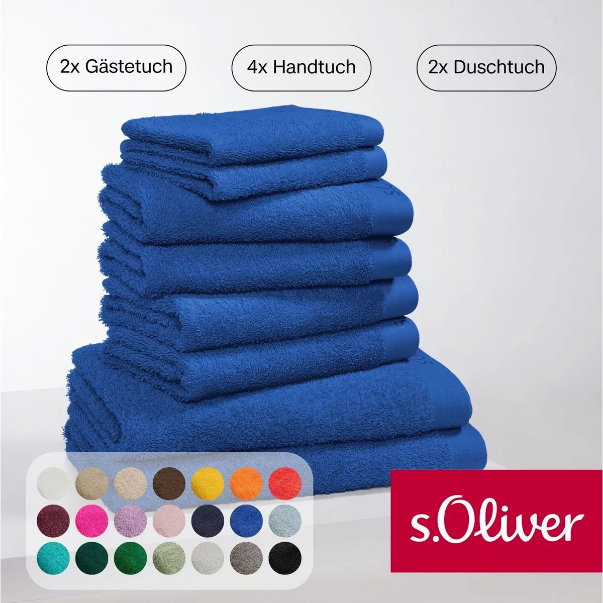 s.Oliver Handtuch Set, 600 g/m², 100% Baumwolle, 8-teilig