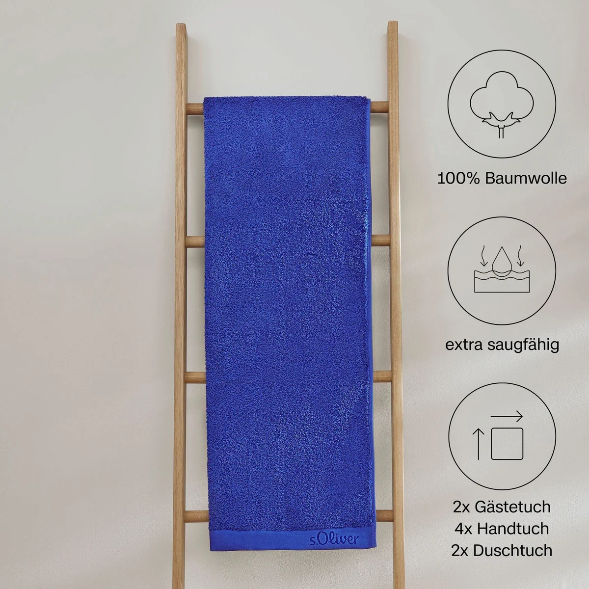 s.Oliver Handtuch Set, 600 g/m², 100% Baumwolle, 8-teilig 2