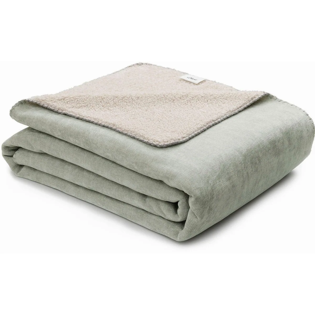 s.Oliver Lounge Decke, Doubleface-Optik, pflegeleicht, kuscheliges Teddyfleece 2